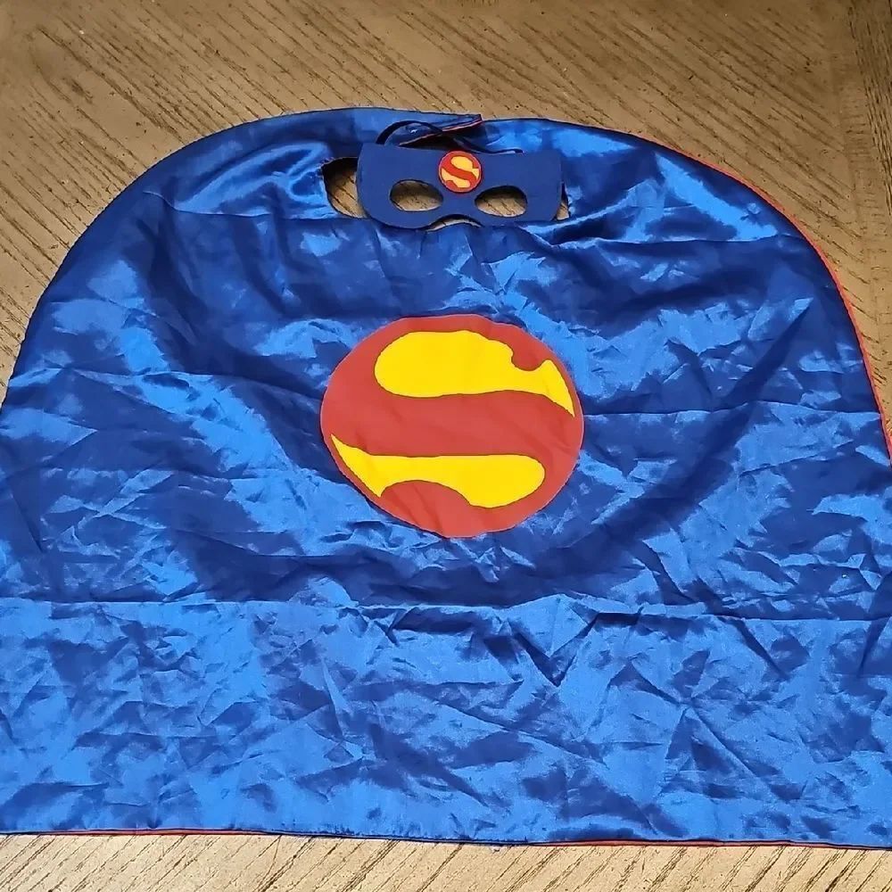 Superman Cape and Mask Set - Blue and Yellow